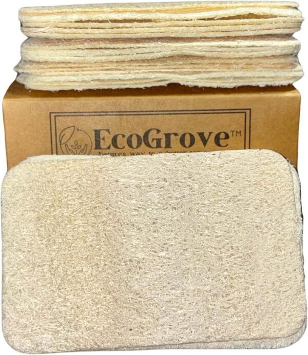 Loofah Sponges 100% All Natural BPA Free Loofahs for Dishes, Face, Soap Making, Shower, Exfoliating Eco-Friendly Biodegradable 30 Pack Compressed (Loofah)