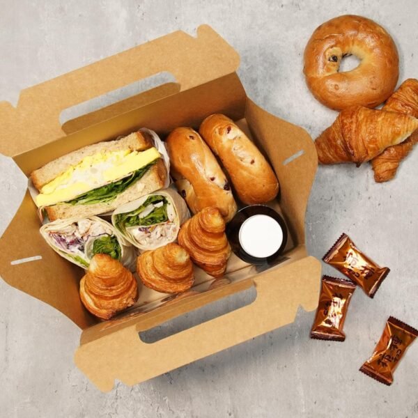 UnicoPak 30 Pcs 9x6x6 Large Gable Boxes Gift Boxes with Handles Food-grade Bakery Boxes Treat Boxes Paper Lunch Boxes To Go for Birthday Wedding Party Favors Picnic Business Christmas - Image 4