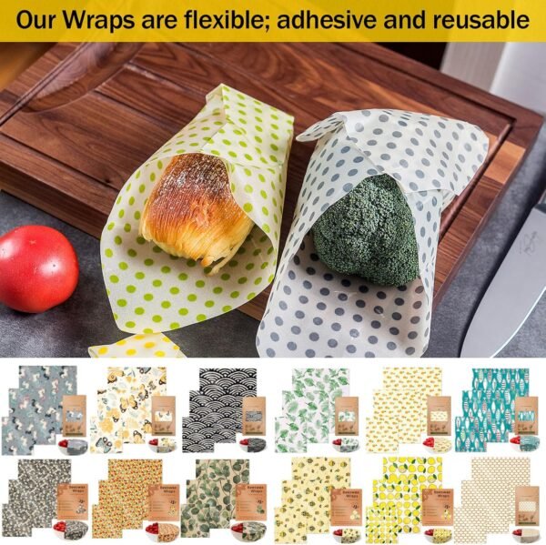 Reusable Beeswaxs Food Sealers 3 Pieces Set Fashionable Kitchen Supplies Home Accessory For Organization Daily Use - Image 7