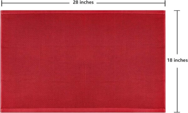 joybest Cotton Kitchen Towels, 4-Pack Waffle Weave Ultra Soft Absorbent Dish Towels Quick Drying Kitchen Dish Cloths, 18 in x 28 in, Red - Image 3