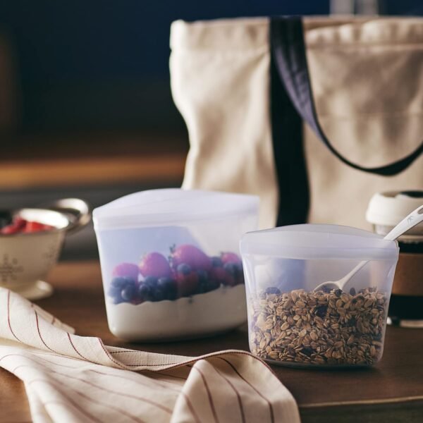 Stasher Premium Silicone Reusable Food Storage Bags, 6-Pack, Rainbow | Multi-Use Food Storage Bags, Lunch Bag, Travel Containers | BPA Free, Leak-free, Dishwasher-Safe, Eco-friendly - Image 9