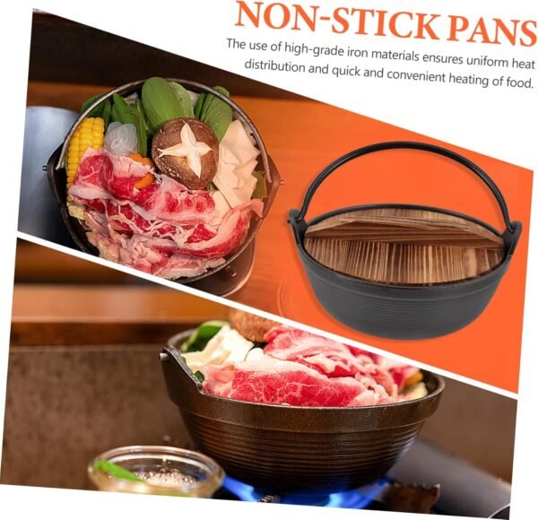 Stew Soup Pot Outdoor Cookware Camping Cooker Pot Cast Iron Japanese Nabe Smooth Surface Easy Care - Image 7