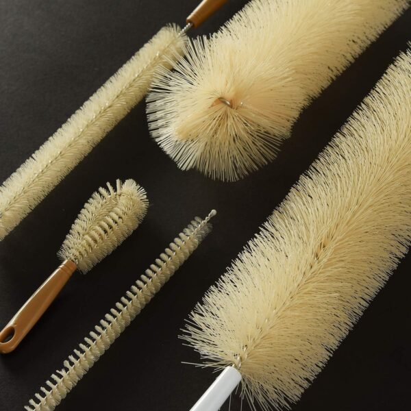 ALINK 5-Pack Bottle Brush Cleaner - Long Bamboo Handle Water Bottle Straw Cleaning Brush for Washing Narrow Neck Beer Wine Decanter, Sports Bottle, Thermos, Flask - Image 8