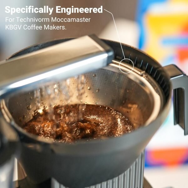 Reusable #4 Coffee Filter for Technivorm Moccamaster KBGV and KBT Coffeemakers: Stainless Steel, Reusable Alternative for Sustainable Brewing - Image 4