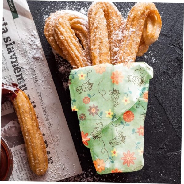 Didiseaon 15 Pcs Beeswax Wrap Lunchbox for Beeswax Food Wraps Sustainable Food Wraps Decorate Burger Bread Reusable Wraps Beeswax Bowl Cover Cake Preservation Wraps - Image 9