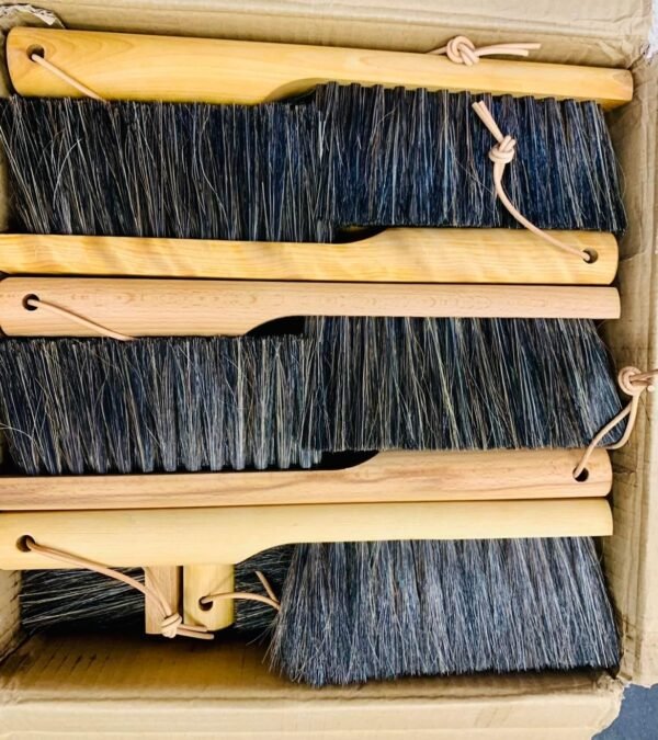 Dustpan Bench Woodworking Brush-USA 13 inch Horsehair Brushes are Used for Counter, Furniture, Drafting, Patio, Fireplace Cleaning, Shop Brush, Leather Tie, Woodworking Tool & Accessories - Image 2