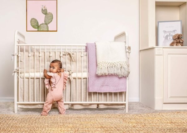 Crib Fitted Sheet by Pure Bamboo - Genuine 100% Organic Viscose Derived from Bamboo, Luxuriously Soft, Ultimate Cooling, Fits Standard Size Crib Mattress (Ivory) - Image 7
