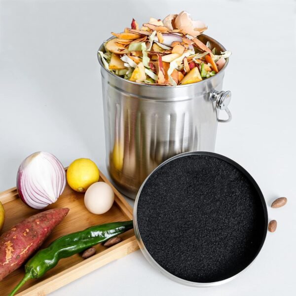 MyLifeUNIT 16 Pack Compost Bin Filter, Kitchen Compost Pail Charcoal Filter Replacements (7.25 inches) - Image 6