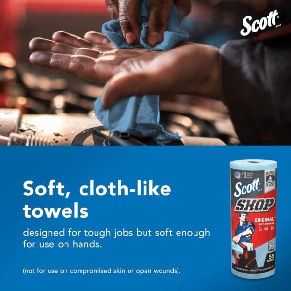 Scott Blue Shop Towels 75147, 55 Sheets/Roll, 12 Rolls/Carton - Image 13