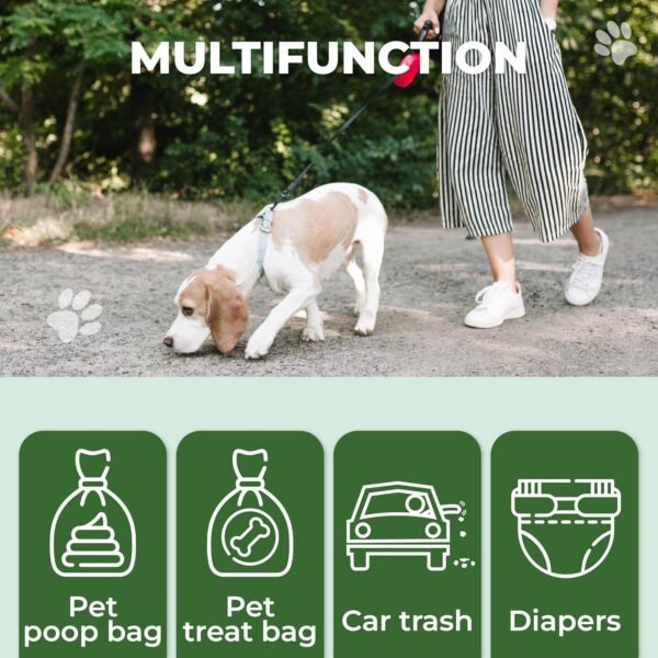 HAPBIO 540 Count Compostable Dog Poop Bags, Unscented, 36 Rolls, Bulk Pack, No Smell & Leakproof, Small Biodegradable Bags Trash Can Liner, BPI OK Compost Home, Recycle Food Scrap Waste Bag - Image 4