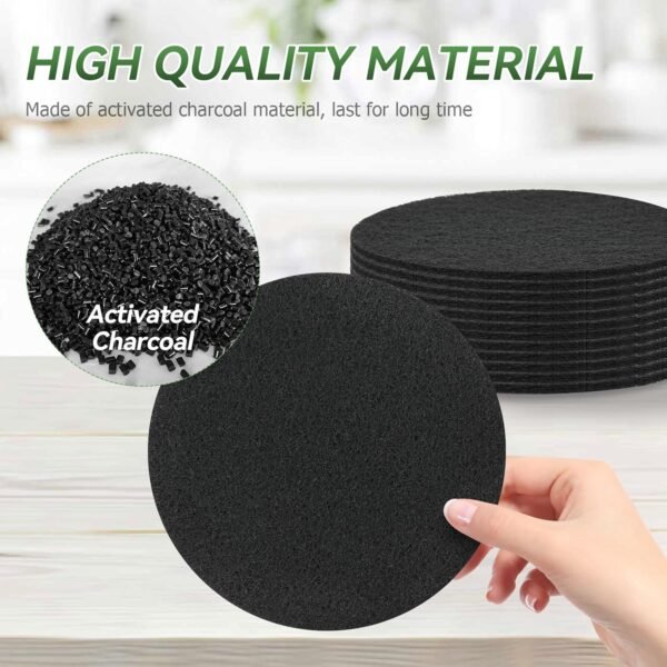 Compost Bin Filter, 6.7 inch Charcoal Filters for Kitchen Compost Bucket Home Countertop Compost Pail Relpacement Filter, 12-Pack - Image 4