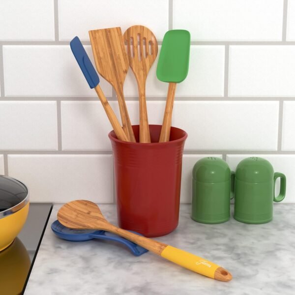 Cambridge 6384X9FSTA94NR Fiesta Bamboo 5-Piece Silicone Utensil Set - Image 10
