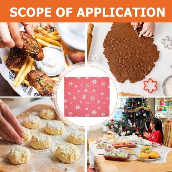 Kichvoe 3pcs Beeswax Food Wrapping Paper Wax Paper Candy Wrappers Packing Paper Beeswax Wraps Fried Chicken Wraps Beeswax Food Papers Reusable Food Wraps French Fries Wraps Bread Sandwich - Image 9