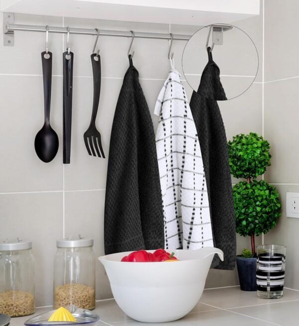Utopia Towels Kitchen Towels, 15 x 25 Inches, 100% Ring Spun Cotton Super Soft and Absorbent Black Dish Towels, Tea Towels and Bar Towels, (Pack of 12) - Image 7