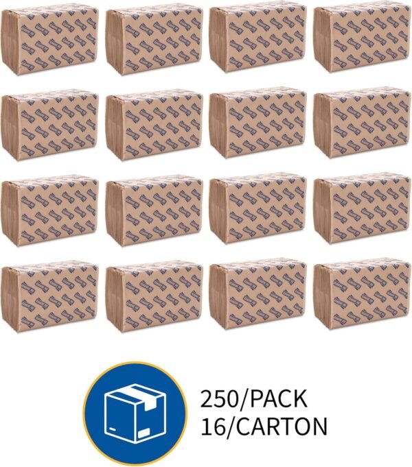 Genuine Joe GJO21040 Multifold Natural Towels, 9.25" x 9.40",Packaging may vary, Pack of 4000 - Image 5