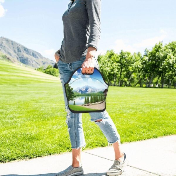 Neoprene Lunch Bags Natural Print Insulated Lunch Tote Bag Reusable Thermal Cooler Lunch Container Box for Work Travel Picnic - Image 7