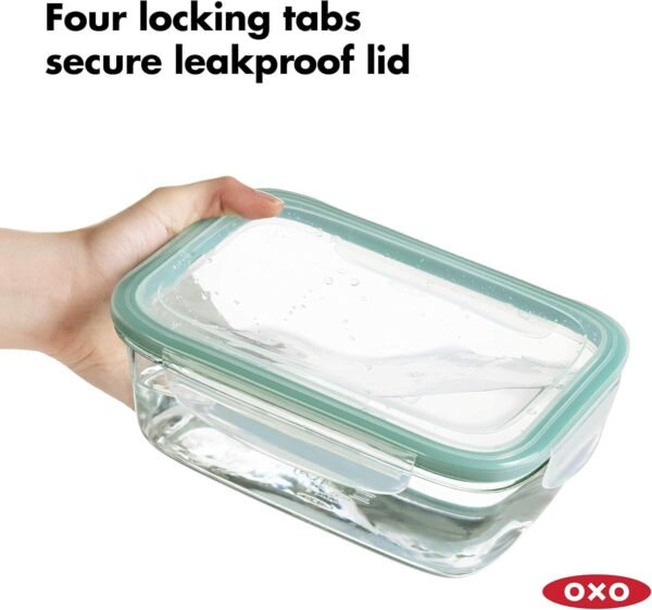 OXO Good Grips 8 Cup Smart Seal Glass Rectangle Container - Image 2