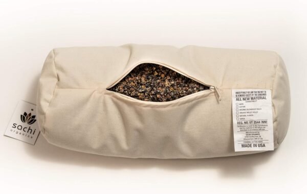 Sachi Organics Buckwheat Cylinder Neck Pillow - Image 5