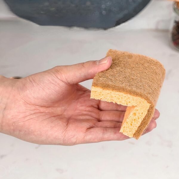 Natural Sponges, 12 Pack, Ideal for Cleaning Kitchen, Bathroom & Household (Loofah, Coconut, Cellulose and Sisal Scrubbers), Eco-Friendly, Compostable, Biodegradable, 4 Types of 3 Pcs. - Image 7