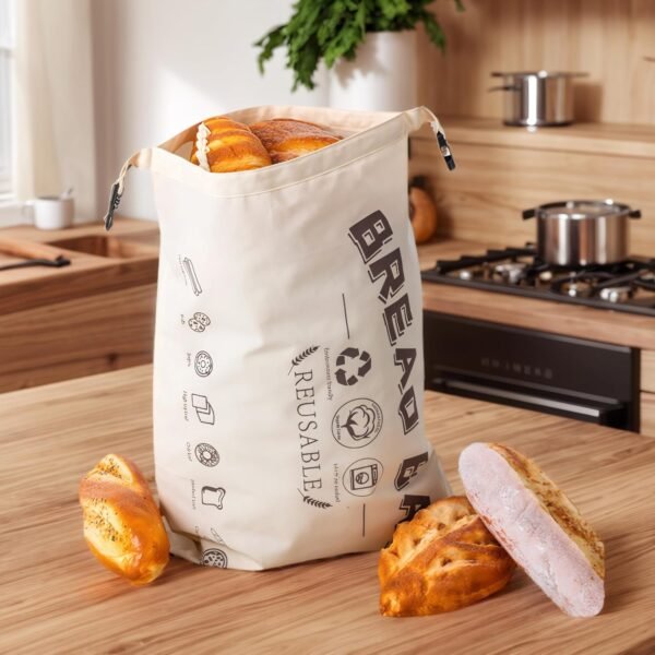 Homemade Sourdough Bread Bags: Reusable, Eco-Friendly Beeswax Bread Storage Containers for Fresh Loaves 2-Pack - Image 7
