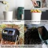 LALASTAR Countertop Compost Bin with Lid, Made of Sustainable Bamboo Fiber, Odorless Kitchen Compost Bucket, 1 Gallon, Cream - Image 5