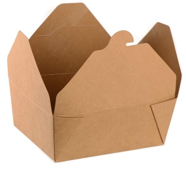 [25 Pack] Take Out Food Containers 45 oz Kraft Brown Paper Take Out Boxes Microwaveable Grease Resistant - to Go Containers - Restaurant, Catering, Food Truck - Recyclable Lunch Box #8 by EcoQuality - Image 2