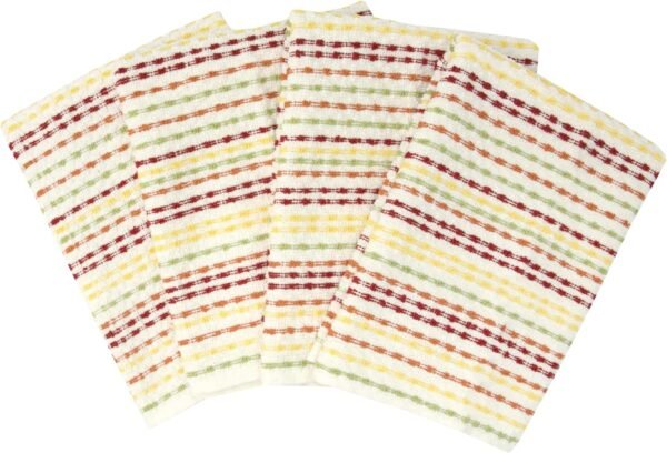 Ritz Pebble Bar Mop Towels: Highly Absorbent & Super Soft - 100% Cotton, Durable and Super Absorbent Kitchen Bar Towels for Wiping Tables and Counters, 4-Pack, Fall - Image 2