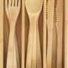 Totally Bamboo 12-Piece Reusable Bamboo Flatware Set with Portable Storage Case, Dishwasher Safe