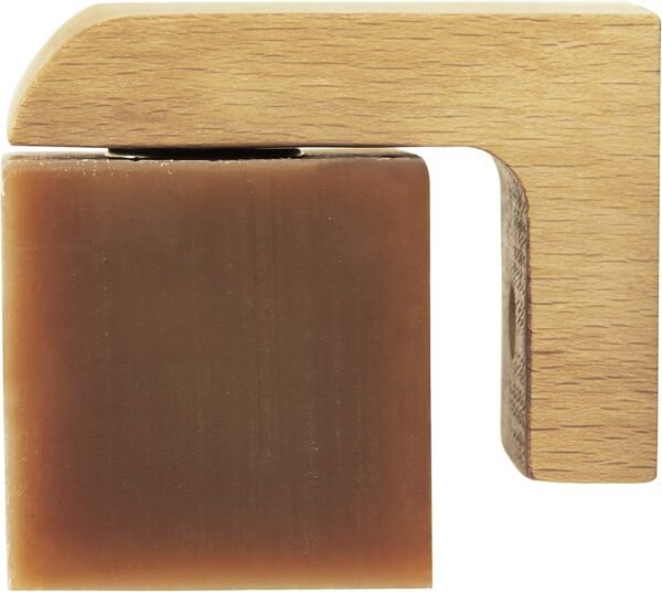 Professor Fuzzworthy Wood Air Dry Magnetic Soap Holder in-Shower Storage for Soaps & Beard Shampoo Bars - No More Soggy Soaps - Wooden Soap Dish Dispenser Bath Kitchen & Shower