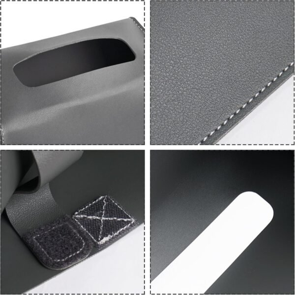 Leather Cover for Disposable Paper Hand Towel Box, Compatible with Kleenex Paper Hand Towel(1-Dark Grey) - Image 5