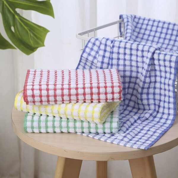 Oeleky Dish Towels for Kitchen 15x26 Inches, Pack of 8 Cotton Kitchen Towels for Drying Dishes, Absorbent Bar Mop Towels (Multi, 15x26 inches) - Image 2