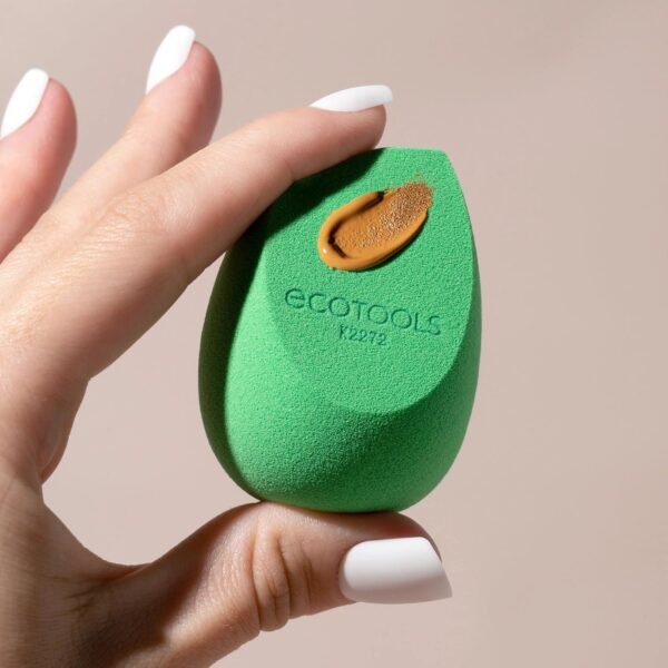 EcoTools Green Tea Bioblender, Compostable Makeup Blending Sponge, For Foundation & Base Coverage, Skin-Calming, Natural Infusion, Cruelty Free & Vegan, Packaging May Vary, 1 Count - Image 10