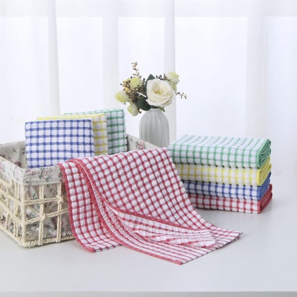 Oeleky Dish Towels for Kitchen 15x26 Inches, Pack of 8 Cotton Kitchen Towels for Drying Dishes, Absorbent Bar Mop Towels (Multi, 15x26 inches) - Image 6