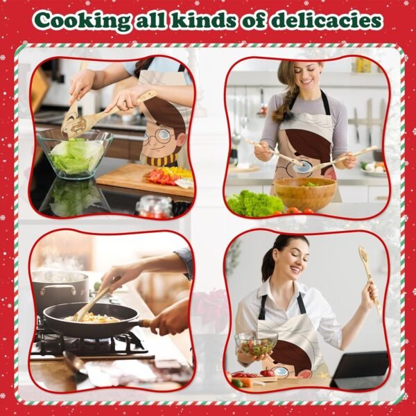 Harry Magic Kitchen Accessories, Unique Harry Gifts for Women Adult, Bamboo Cutting Board Set with Spoons and Apron Bamboo Cooking utensils, Christmas Gifts for Cooking Lovers - Image 4