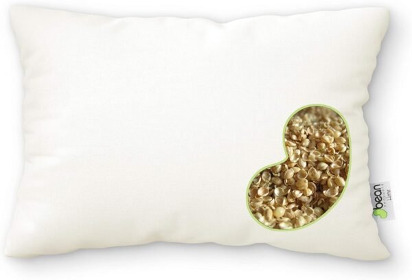 Millet Japanese Bed Pillow - Organic Cotton, Vegan, Premium Quality - Made in USA -14" x 20" - Neck Bed Body Floor Cushion Insert Couch Throw Bolster - Organic Eco Friendly Fabric and Fill