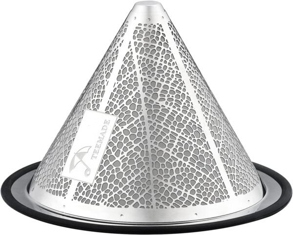 Pour Over Coffee Filter,Reusable 304 Stainless Steel Coffee Dripper,Wide Metal Base Perfect for Chemex Hario V60 Bodum & Other Coffee Makers Paperless Coffee Filter for Sustainable Brewing By TEEMADE - Image 6