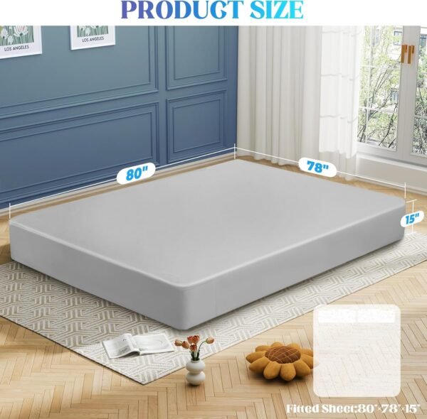 Calmbee Grounding Sheets King Size, 10% Pure Silver Fiber + 90% Organic Cotton, Grounding Sheet Earth Connected Bedding, Queen, 78"x 80"x 15", Fitted Earth Sheets with Grounding Cord, Gray - Image 7