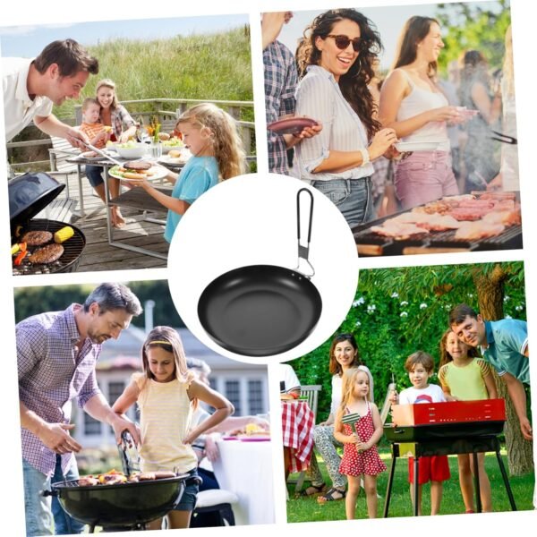 Camping Pan Wok Griddle Plate Camping Frying Pan Nonstick Cooker Grill Pan Frying Pans Curry Pan Titanium Frying Pan Camping Kettle Monkey Cooking Pans Baking Dishes Iron - Image 8