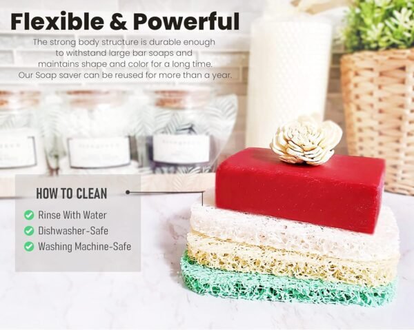 It's Senah [8Pack Keep Soap Clean & Fresh Bathroom Soap Dishes, Soap Saver Set | Eco-Friendly, Recyclable | Flexible & Durable Soap Lift | BPA-Free, Non-Slip Bath Soap Holders - Image 5