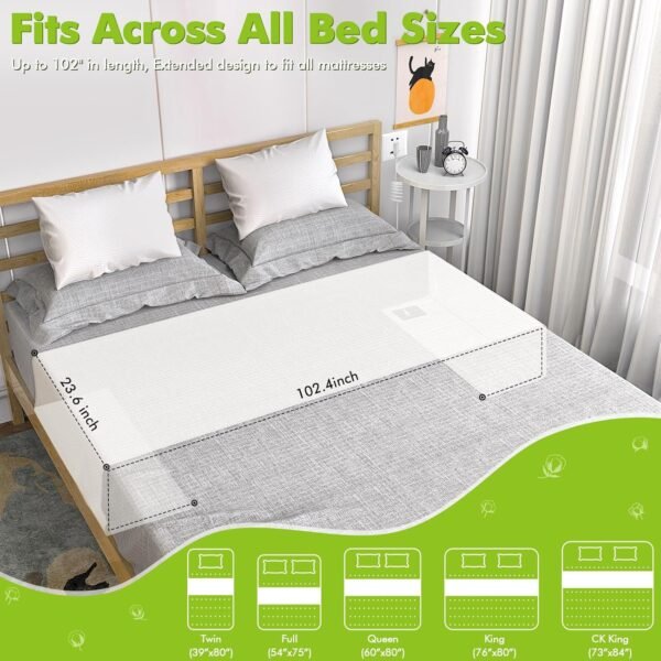 Grounding Sheets for Bed, 92% Organic Cotton + 8% Pure Silver Fiber,Enjoy The Grounding Effect Indoors, for Better Sleep, Pain and Stress Relief, Grounding Mat Set Comes with Grounding Cord - Image 2