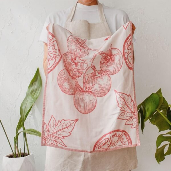 sea me at home Dish Towels for Kitchen, Jacquard Tea Towel Set, Stylish and Functional, A Great Gift for Any Home, 100% Turkish Cotton Towel Set of 4 (Garden Vegetables) - Image 3