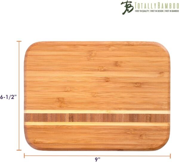 Totally Bamboo Barbados Bamboo Wood Cutting Board, 9" x 6.5" - Image 6