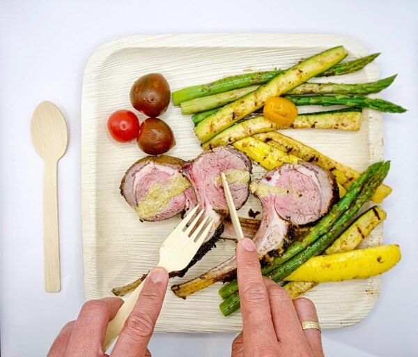 Disposable Bamboo Utensils, 200 Count PLUS BONUS 50 Knives [100 Spoon 100 Fork 50 knives] - Real Bamboo Eco-Friendly Compostable Cutlery - Image 8