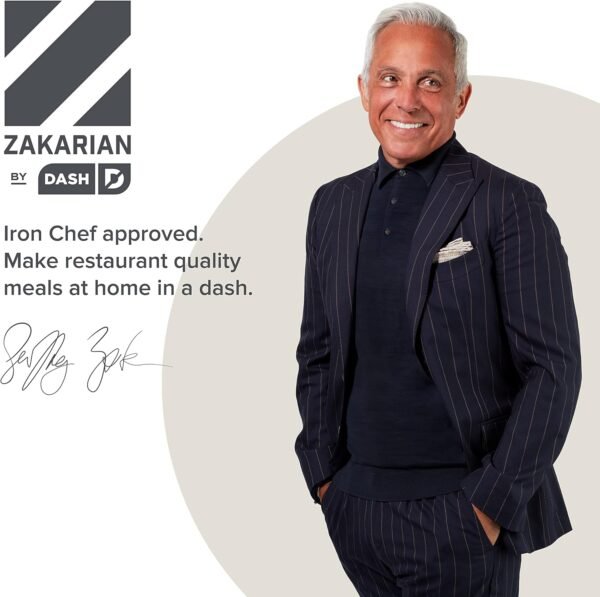 Zakarian by Dash 9.5 Inch Small Nonstick Cast Iron Skillet, Titanium Ceramic Coated Frying Pan, Blue - Image 9