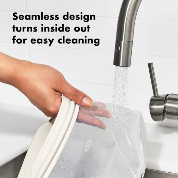 OXO Good Grips Silicone Reusable Bag – Gallon Bag (128 oz) - Oat - Image 2