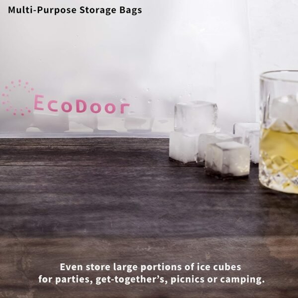 Reusable 2 Gallon Capacity Food Storage & Freezer Bags Heavy Duty 13"x15" 19.69 mil Thick BPA Free Leakproof Storing Homemade Bread and Ice, Marinate Meat and Vegetables(4 Bags) - Image 7