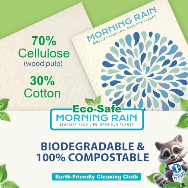 Swedish Cloths for Kitchen, 7 Pack Watercolor Dish Towels, Washable Paper Towels, Non-Scratch Cellulose Sponge Cloths, No Odor, Biodegradable, Reusable Dishcloths - Image 3