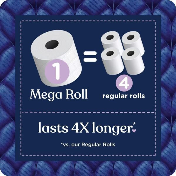 Quilted Northern Ultra Plush Toilet Paper, 18 Mega Rolls = 72 Regular Rolls, 3X Thicker*, 3 Ply Soft Toilet Tissue - Image 8