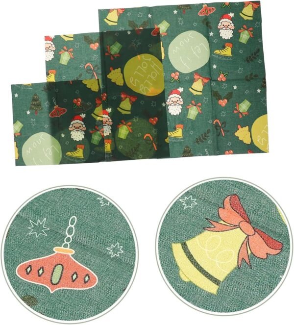 Didiseaon 15 Pcs Beeswax Wrap Seasonal Buntings Organic Beeswax Cloth Cake Preservation Wraps Beeswax Food Beeswax Bowl Cover Washable Food Sandwich Storage Wax Cover Bees Wax Covers Cotton - Image 5