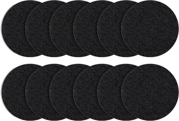 ENLOY 7.25 Inch Charcoal Filters for Kitchen Compost Bin, 12 Pack Compost Bin Charcoal Filters for Countertop Bin Pail Replacement, Longer Lasting Round Activated Charcoal Home Bucket Refill Sets